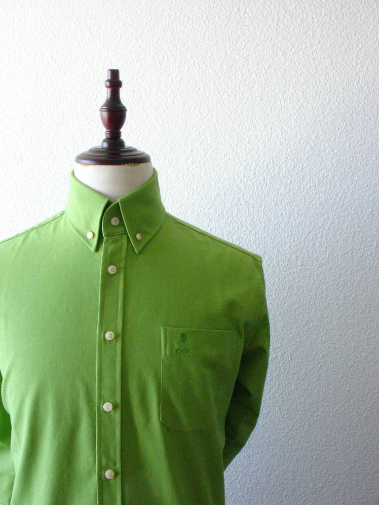 chemise sur mesure verte