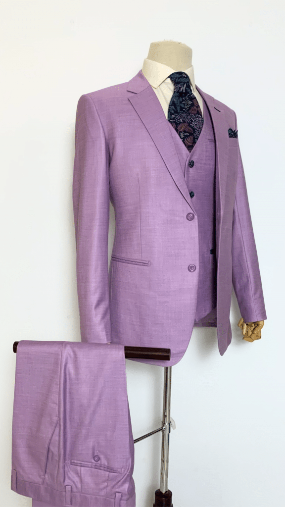 costume mariage homme lila sur mesure