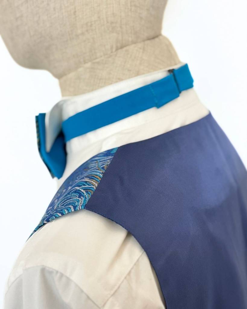 gilet bleu canard homme sur mesure