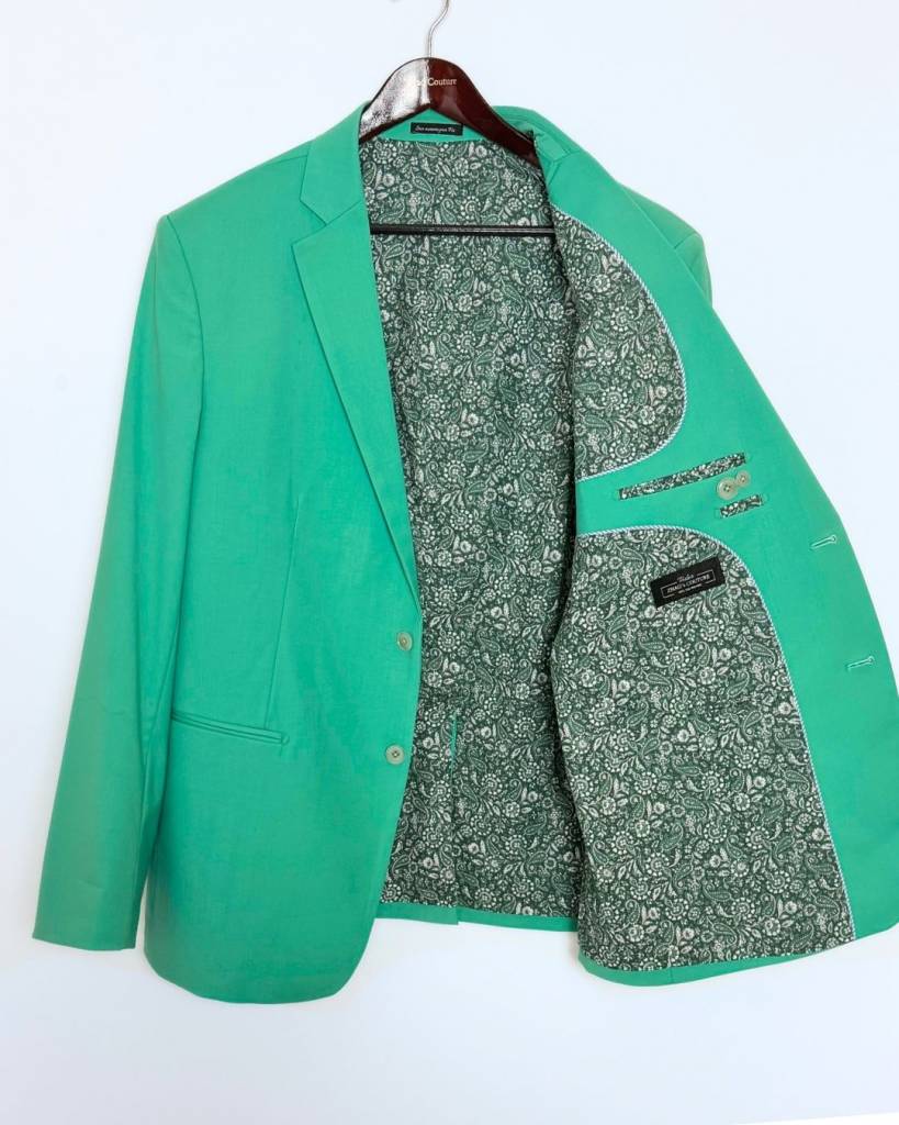 Veste costume vert émeraude homme sur mesure
