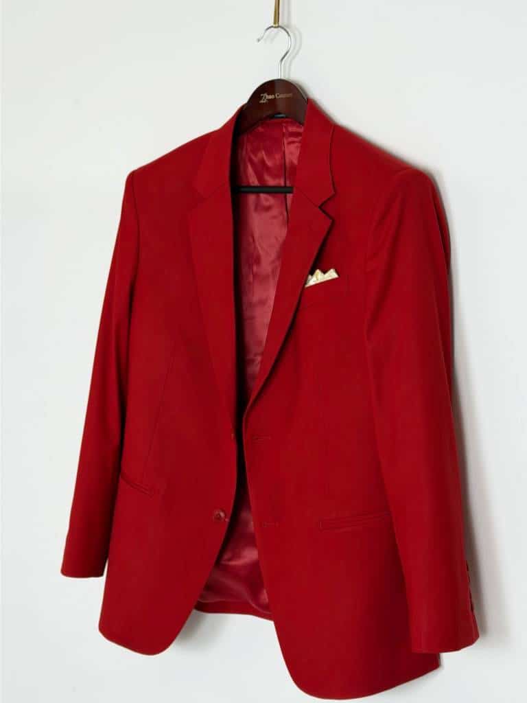 Veste de costume rouge