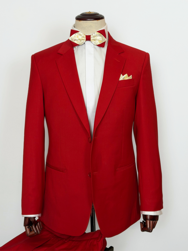Costume rouge homme sur mesure